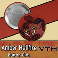 Amber Hellfire Gremlin Pinback Button
