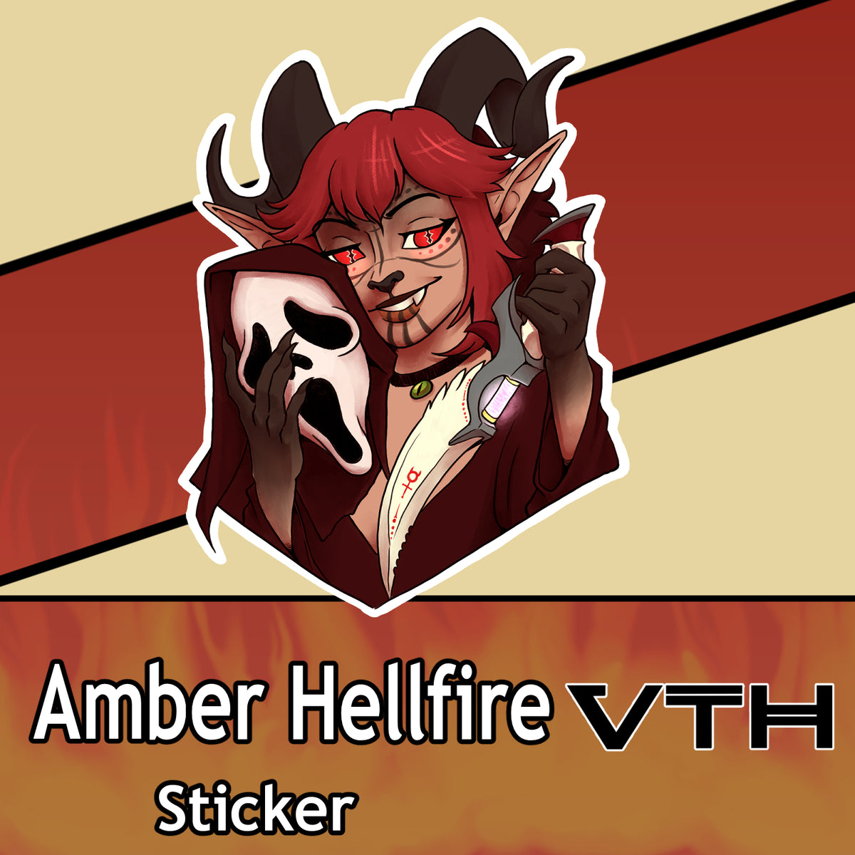 Amber Hellire Scream Sticker