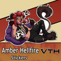 Amber Hellfire Halloween Snack Sticker