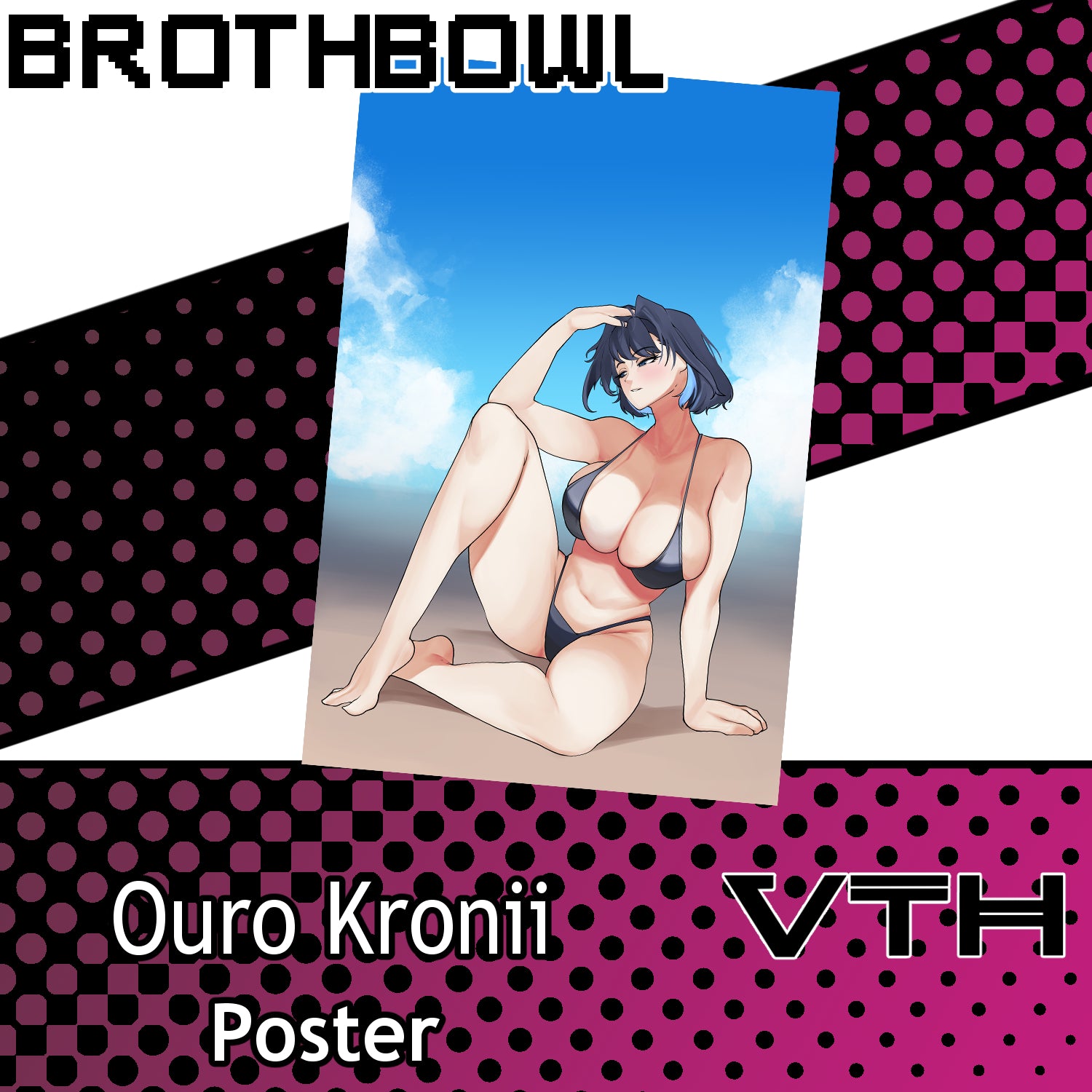 Summertime Ouro Kronii Posters - Brothbowl