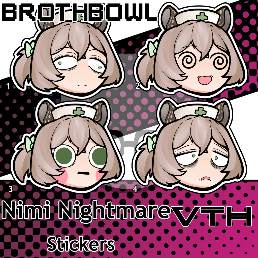 Nimi Nightmare Emote Stickers - Brothbowl