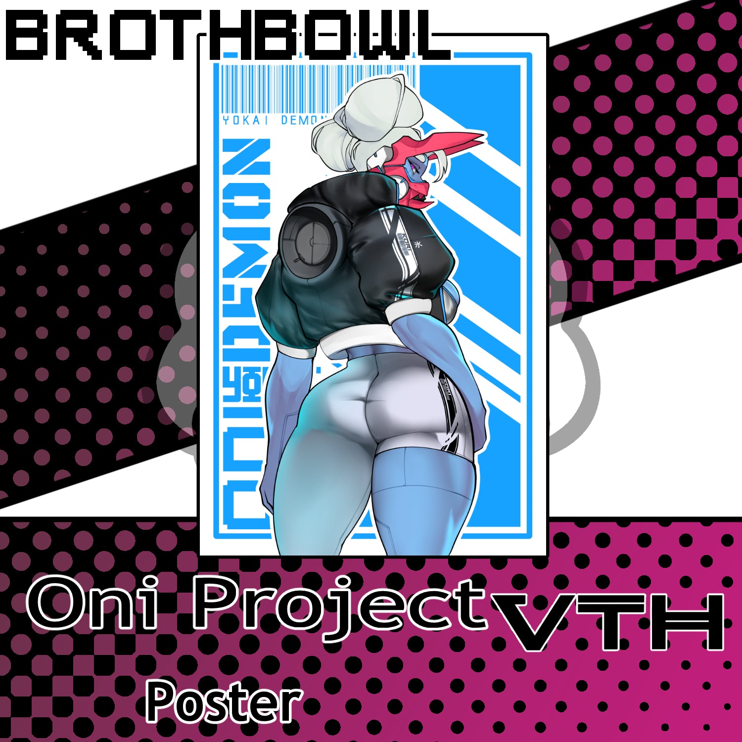 Yokai Demon Project Blue Posters - Brothbowl