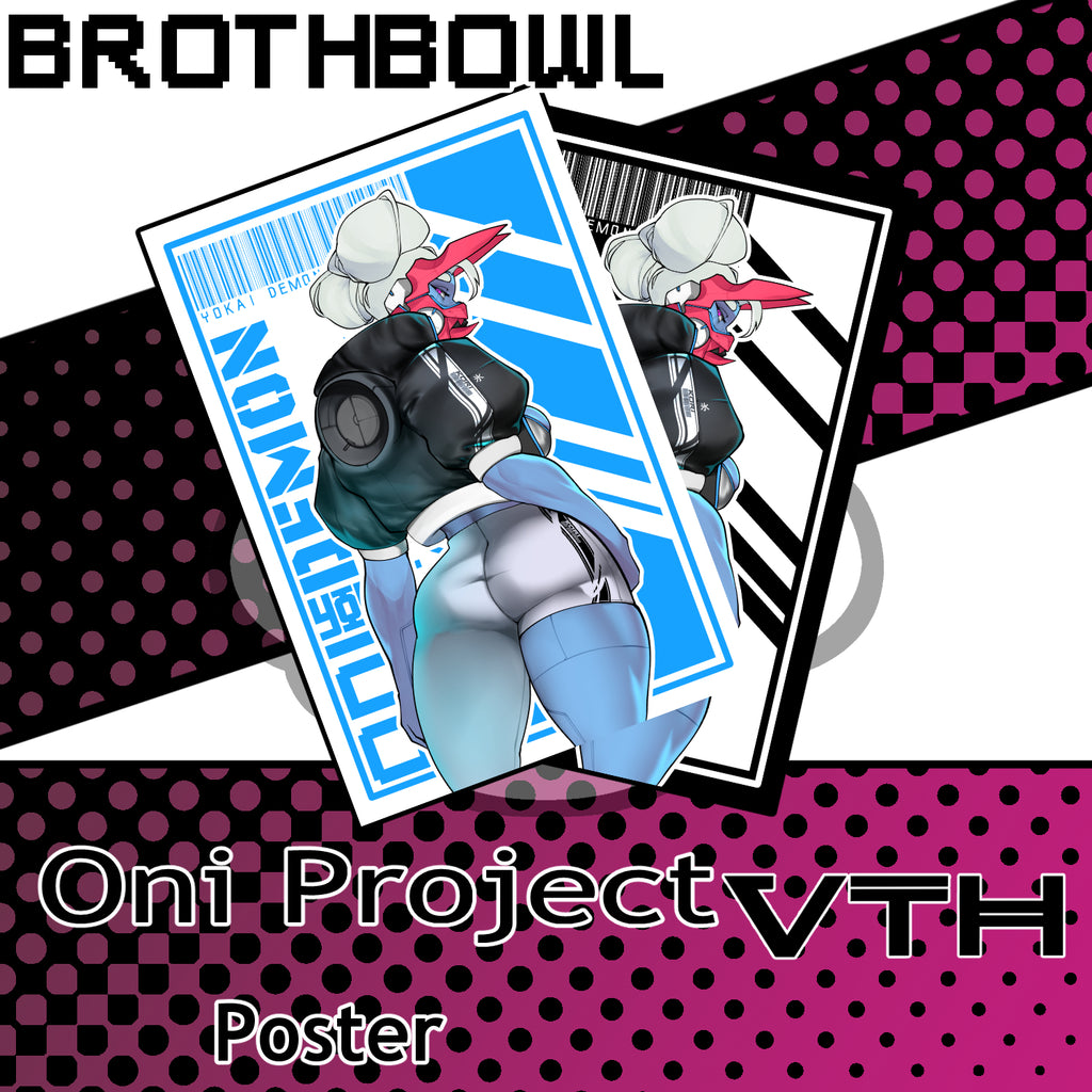 Yokai Demon Project Blue Posters - Brothbowl