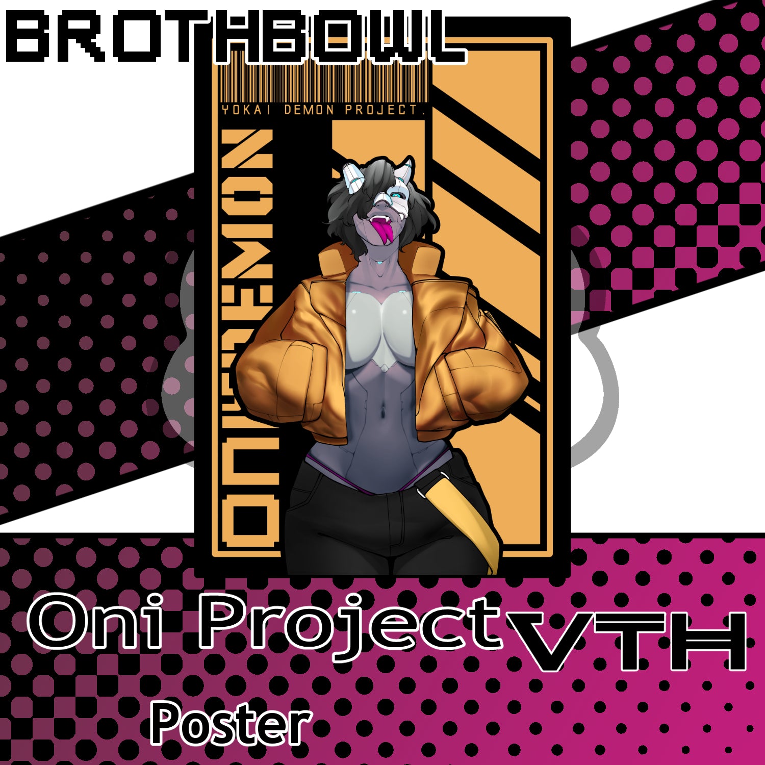 Yokai Demon Project Yellow Poster - Brothbowl