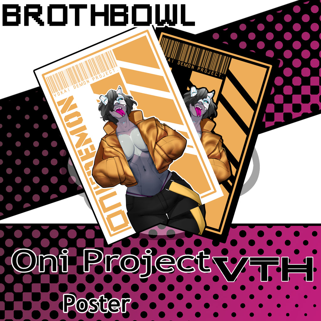 Yokai Demon Project Yellow Poster - Brothbowl