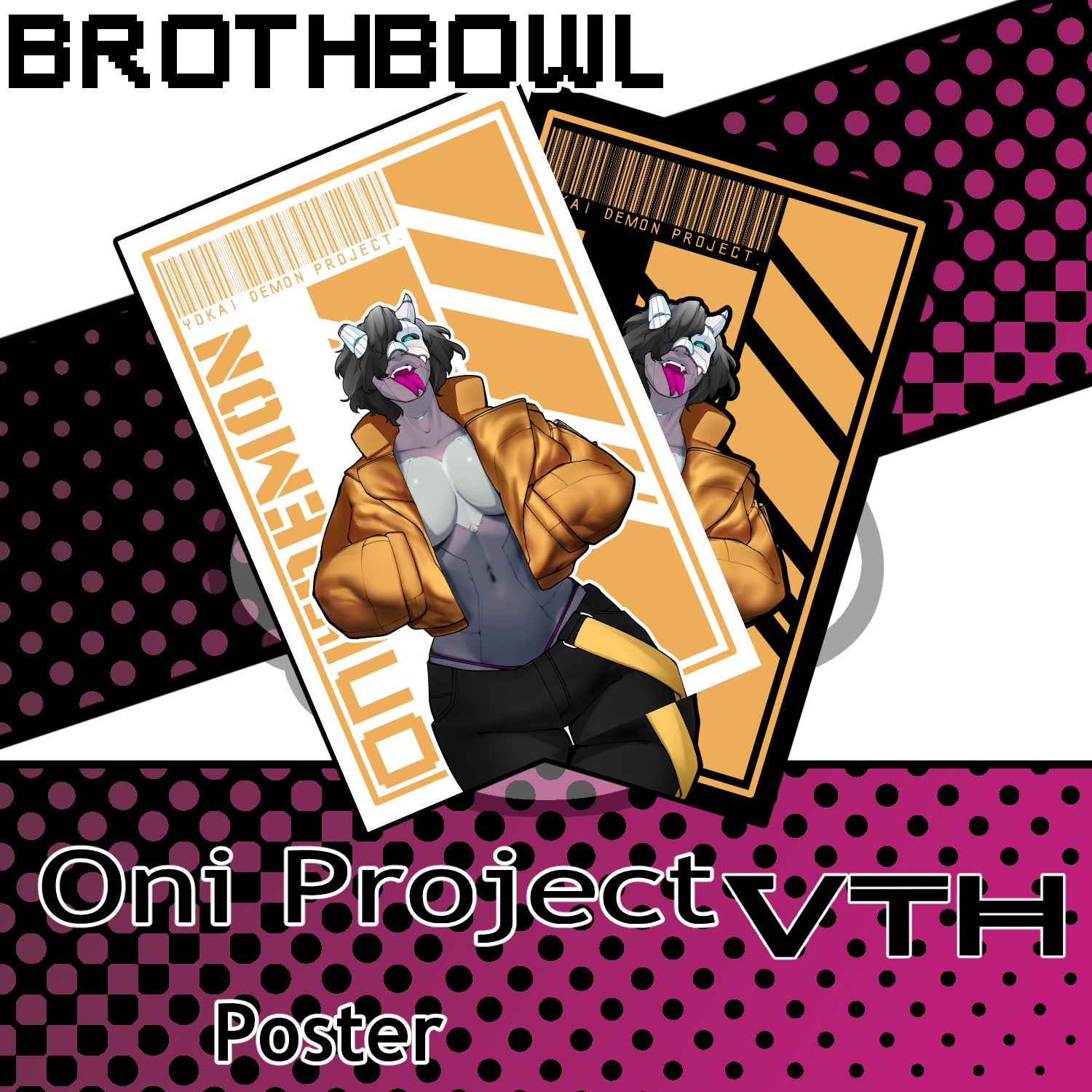 Yokai Demon Project Yellow Poster - Brothbowl