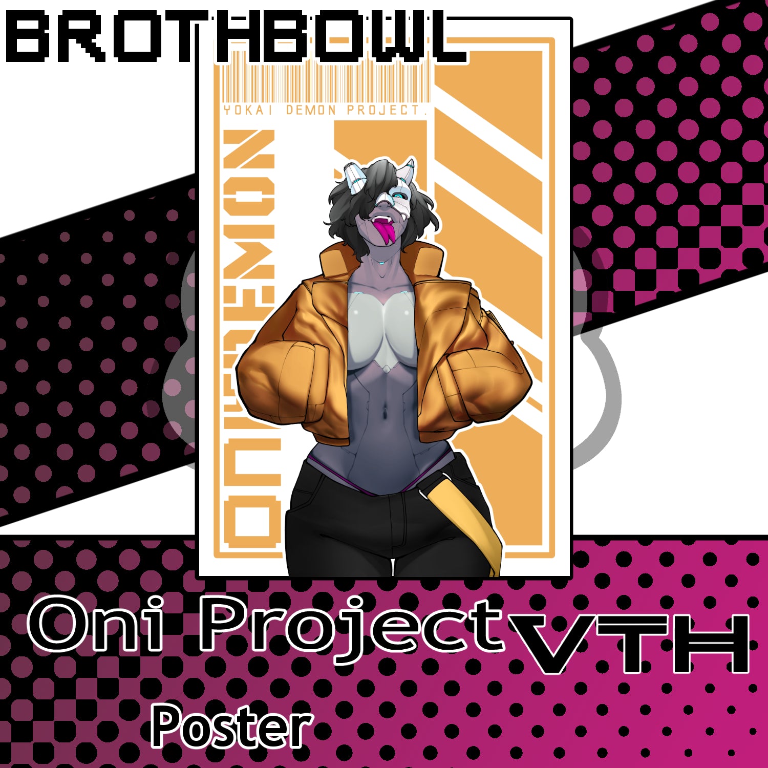 Yokai Demon Project Yellow Poster - Brothbowl