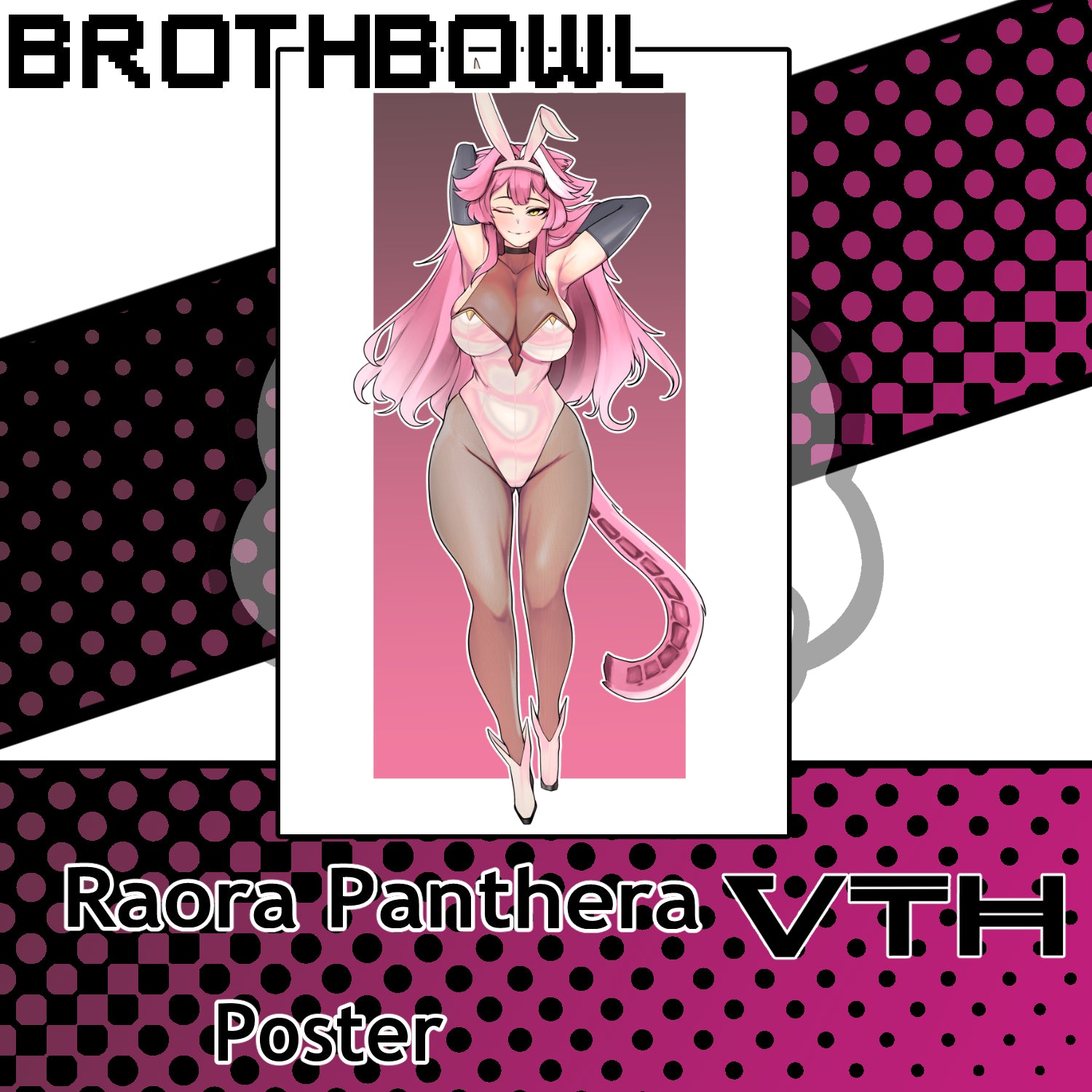 HoloLive Justice Raora Panthera Poster - Brothbowl