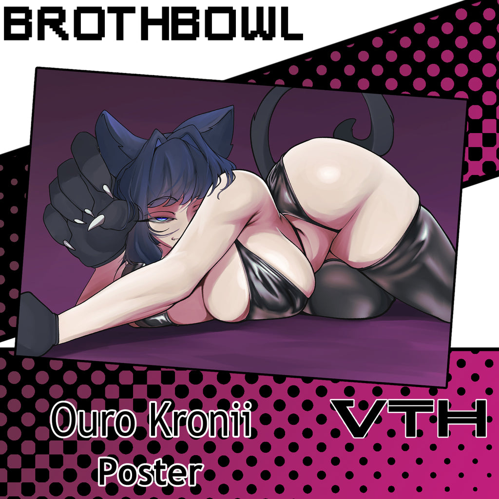 Kitty Cat Ouro Kronii Poster - Brothbowl