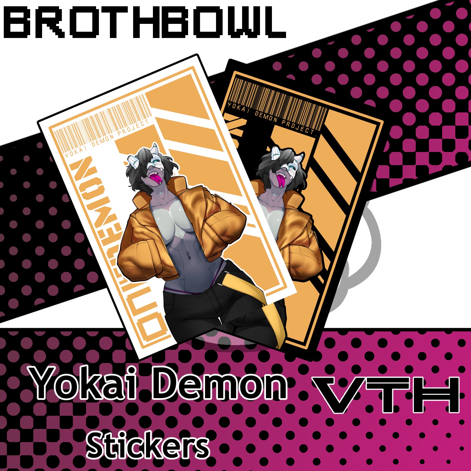 Yokai Demon Project Yellow Sticker - Brothbowl