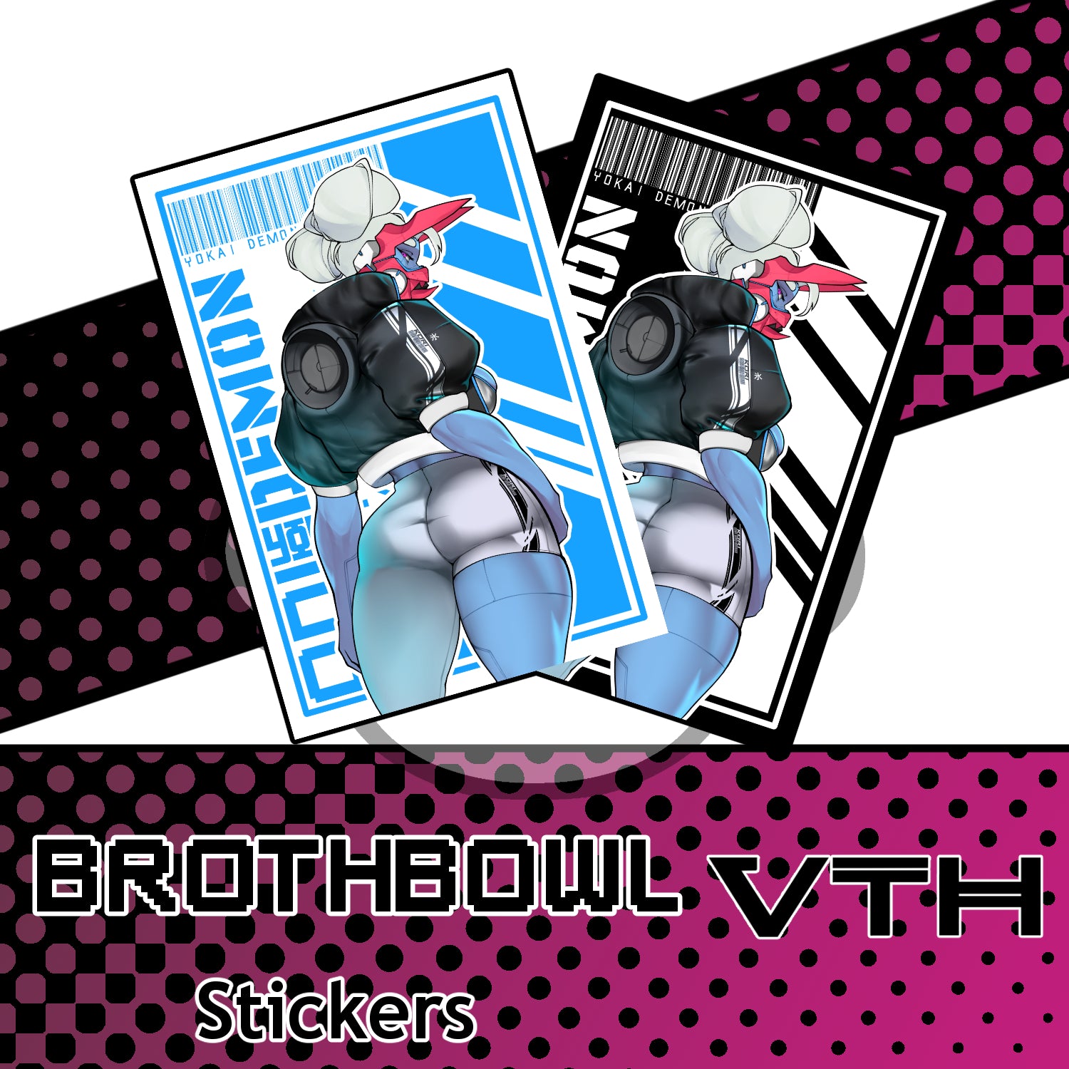 Yokai Demon Project Blue Sticker - Brothbowl