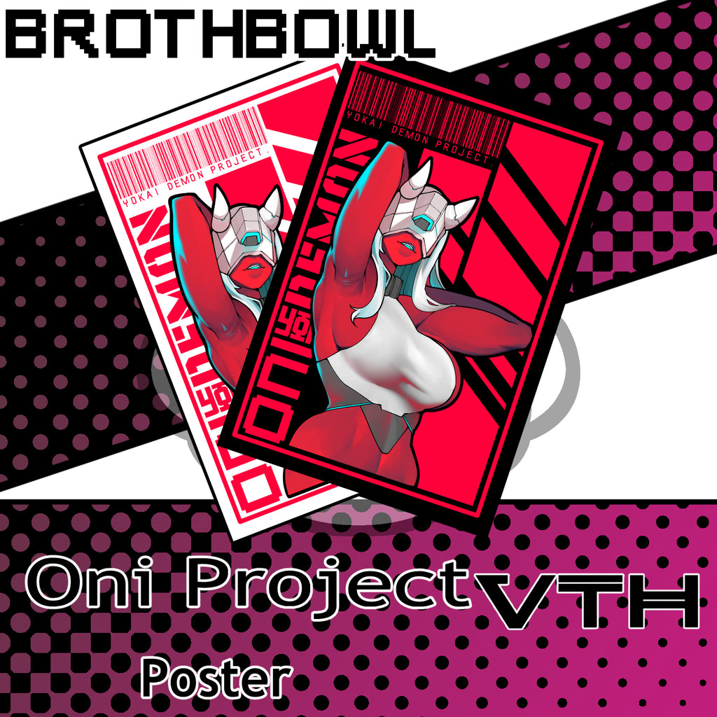 Yokai Demon Project Red Poster - Brothbowl