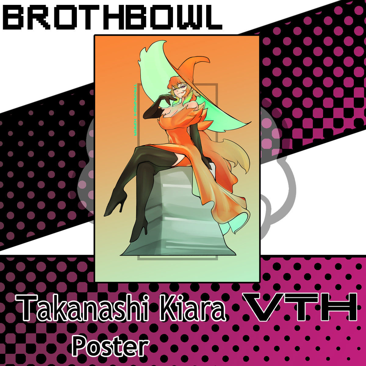 Witchy Takanashi Kiara Poster - Brothbowl