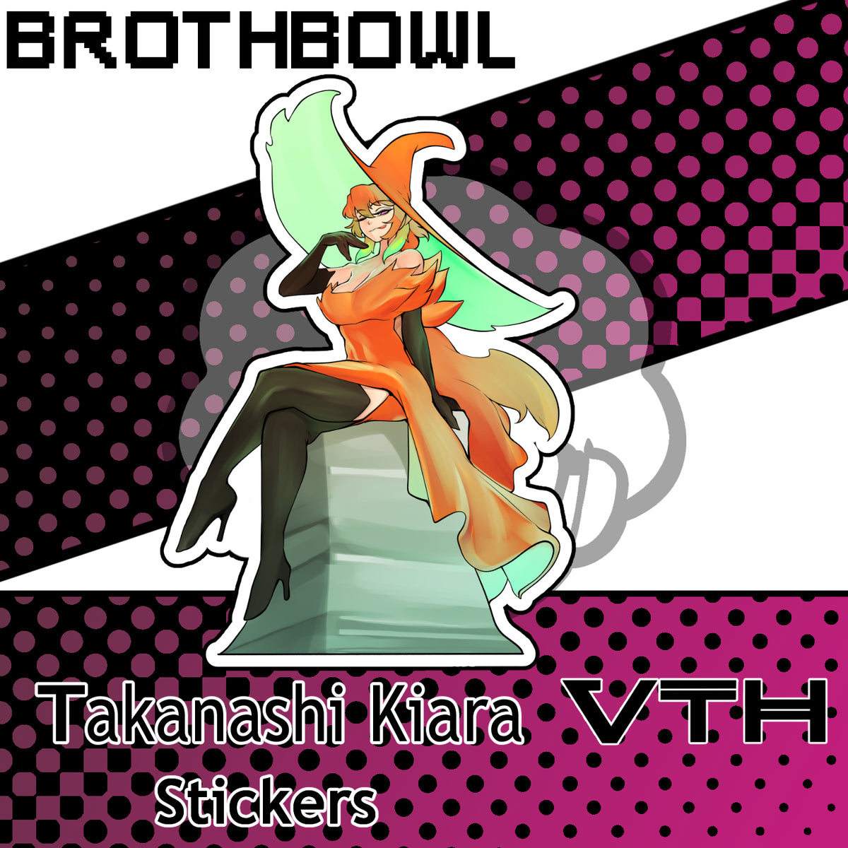 Witchy Takanashi Kiara Sticker - Brothbowl