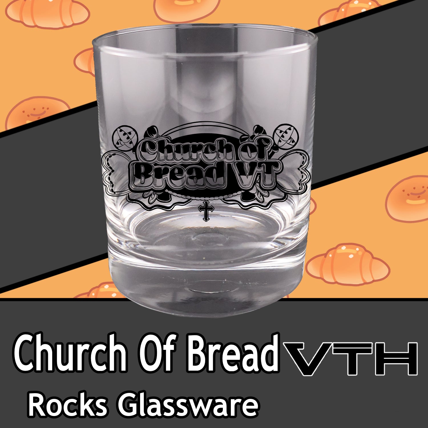 Church of Bread Logo Rocks Glass