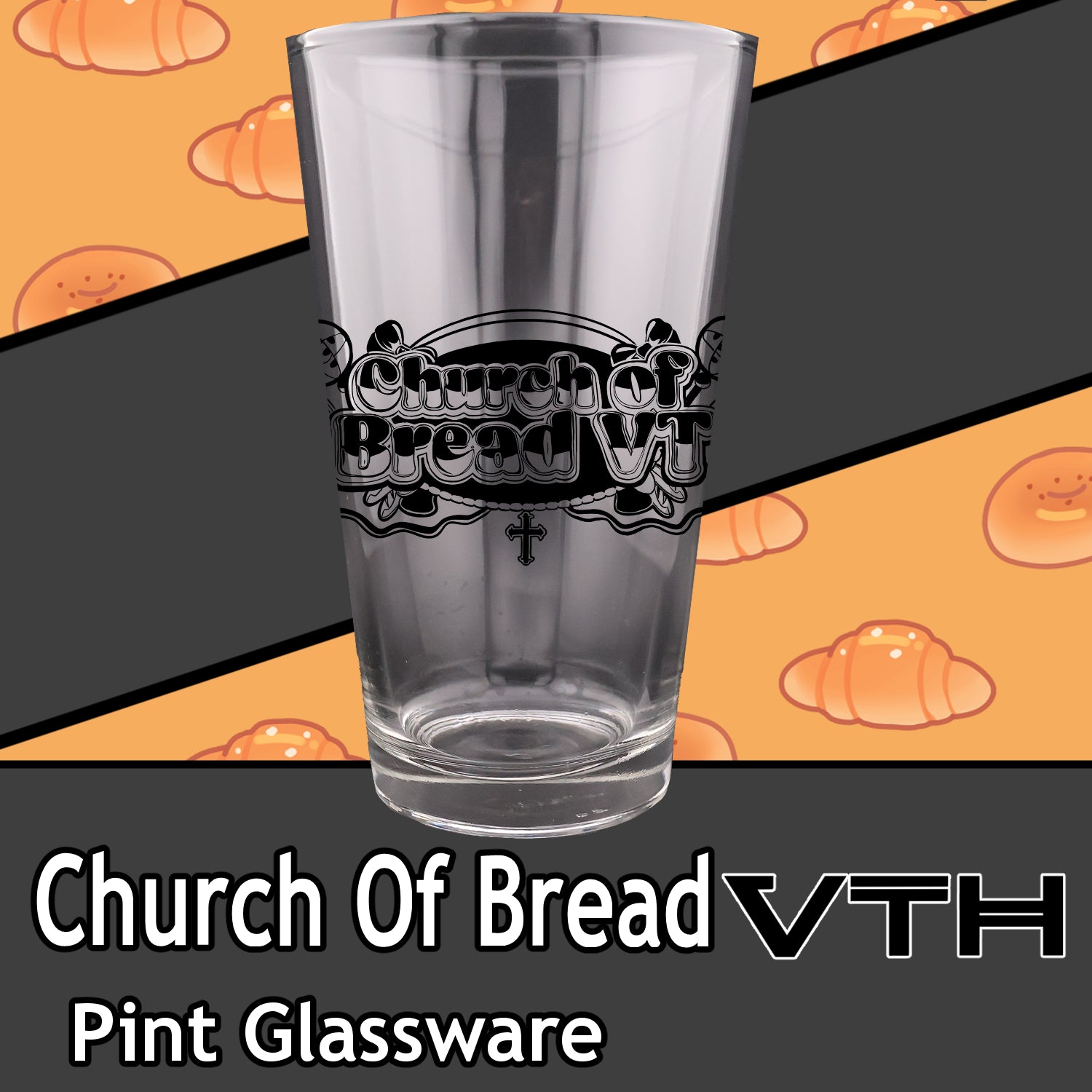 Church Of Bread Logo Pint Glass