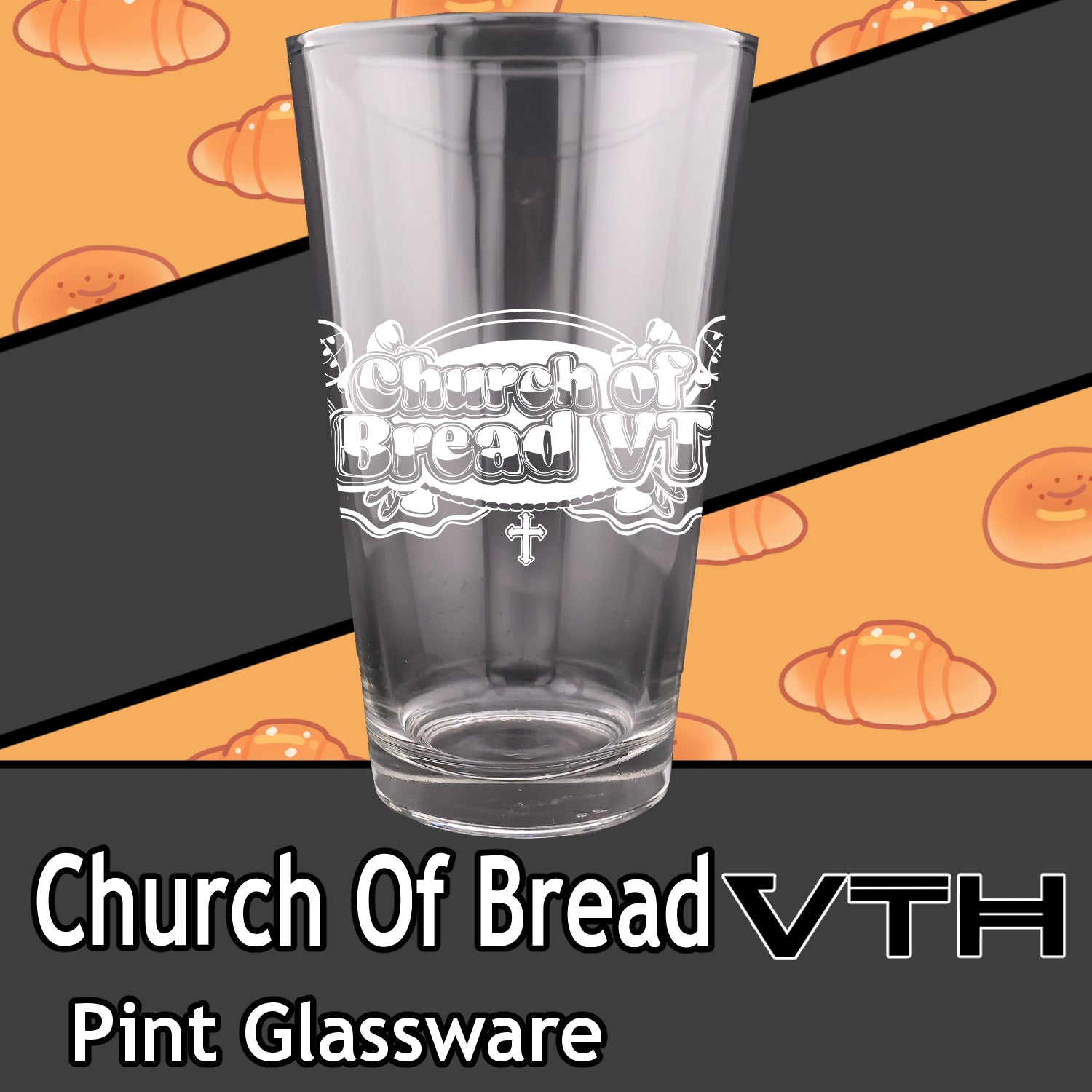 Church Of Bread Logo Pint Glass