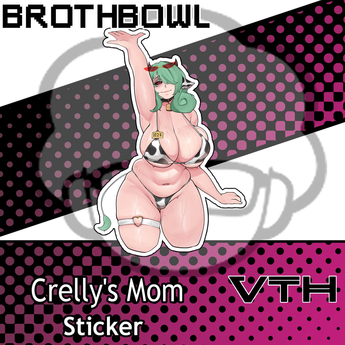 Momma Crelly Cowkini Sticker - Brothbowl