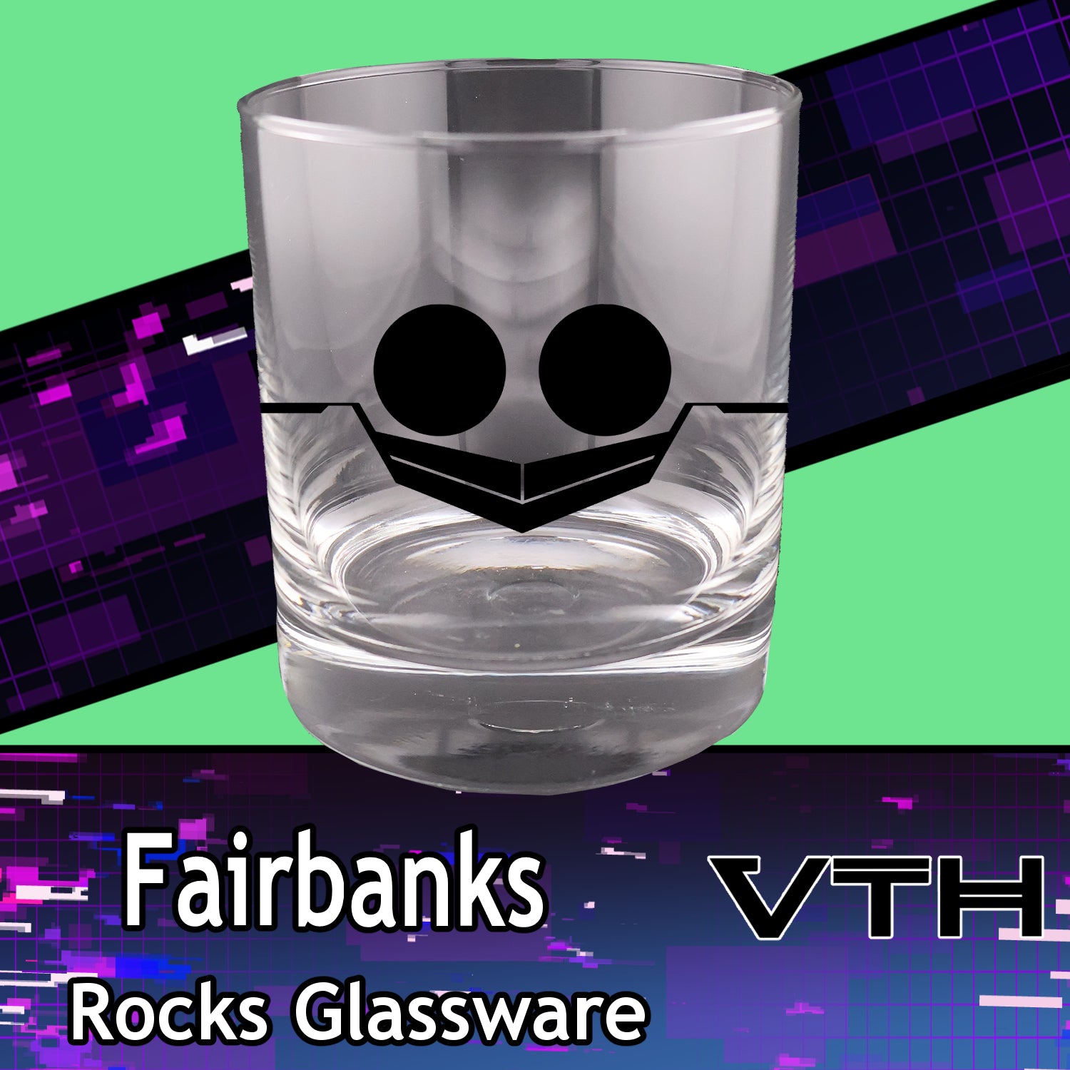 Fairbanks Logo on the Rocks Glass