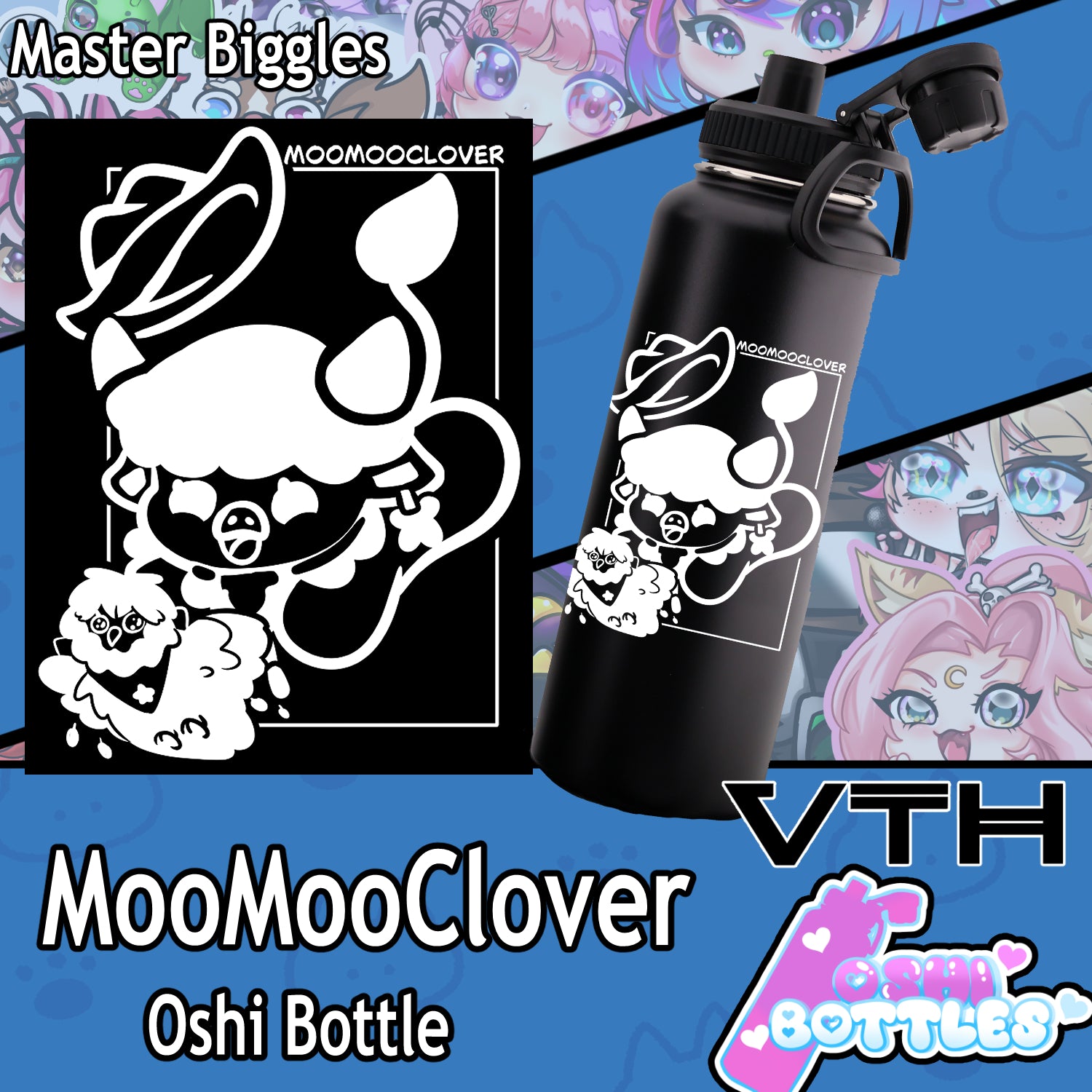 MooMooClover Oshi Bottle - Master Biggles