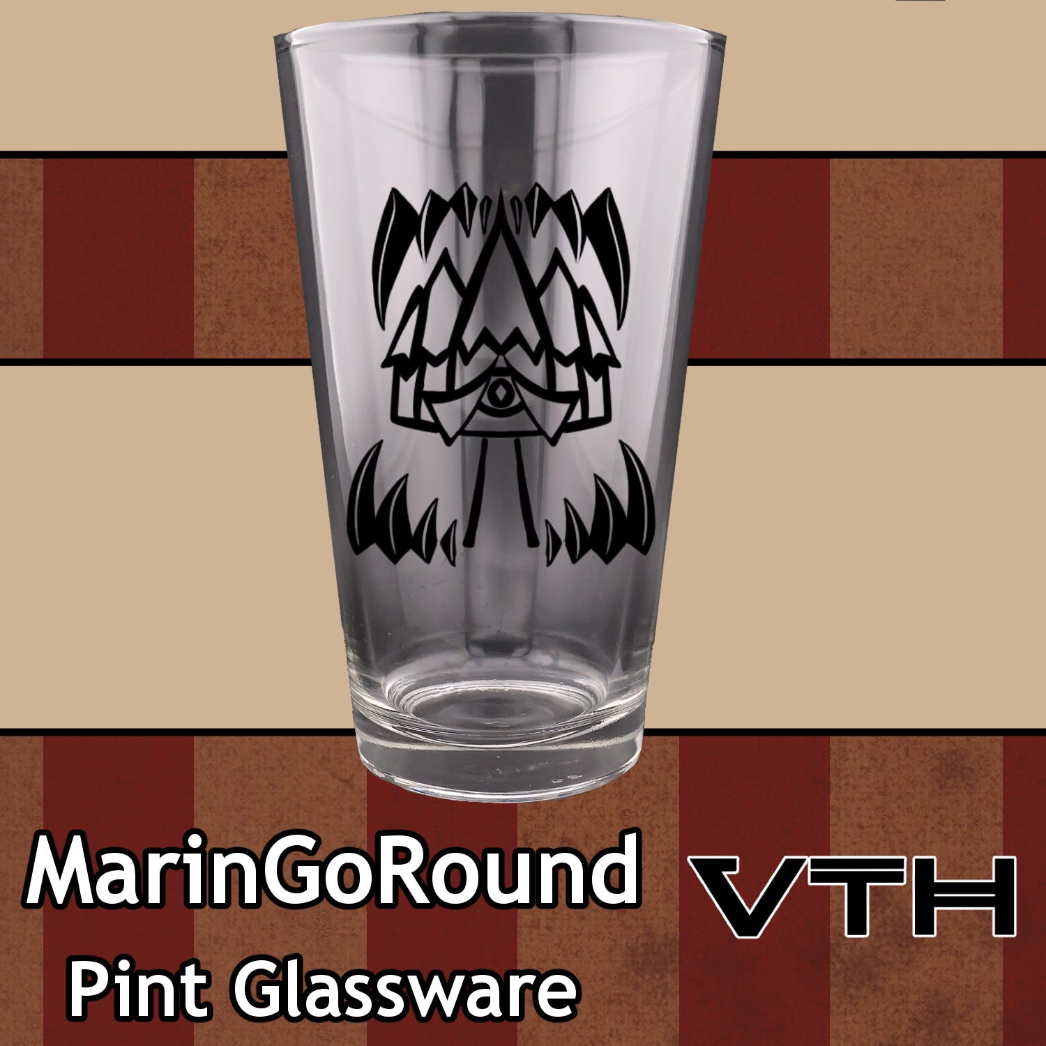 MarinGoRound Dark Carnival Pint Glass