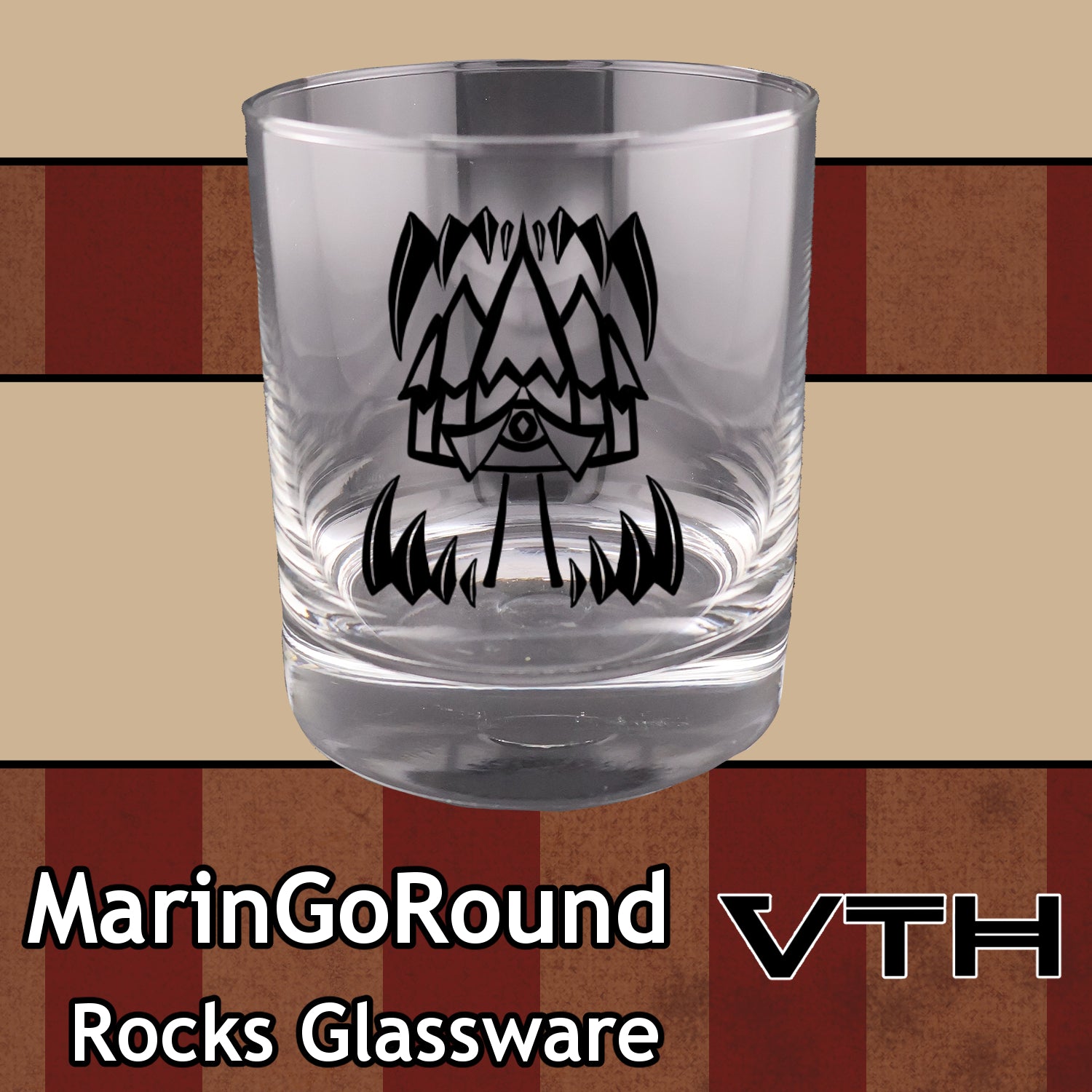 MarinGoRound Dark Carnival Rocks Glass