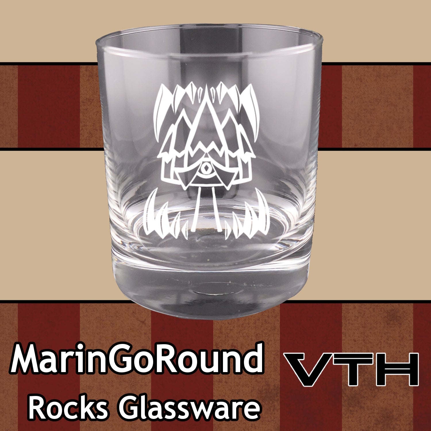 MarinGoRound Dark Carnival Rocks Glass