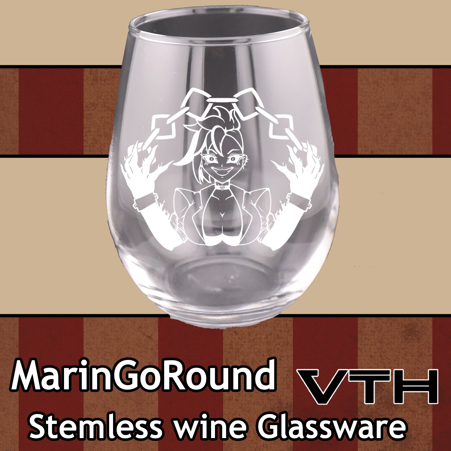 MarinGoRound Dark Ringleader Stemless Wine Glass