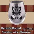 MarinGoRound Dark Carnival Stemless Wine Glass
