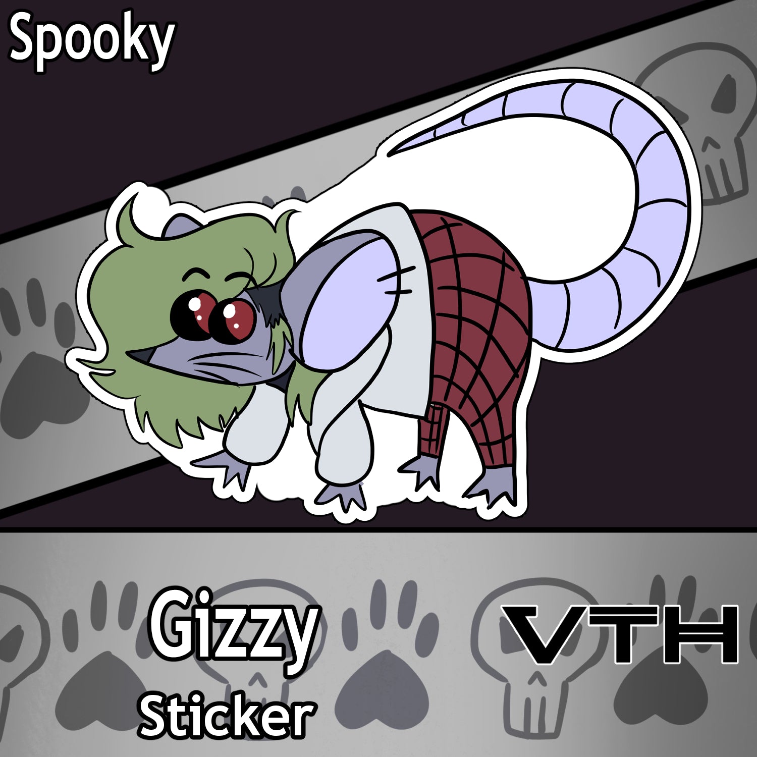 Gizzy Rat Sticker - Spooky