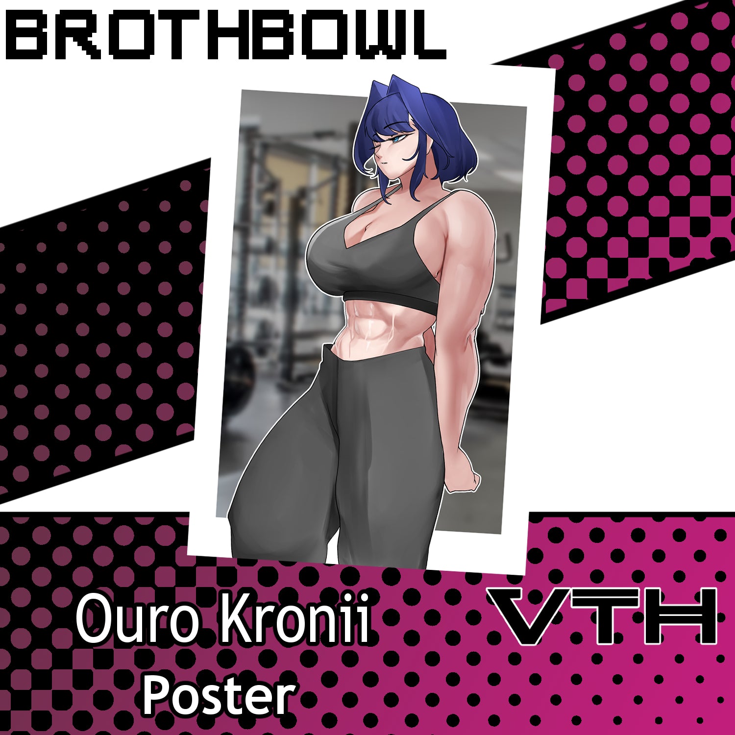 Gym Fit Ouro Kronii Poster - Brothbowl