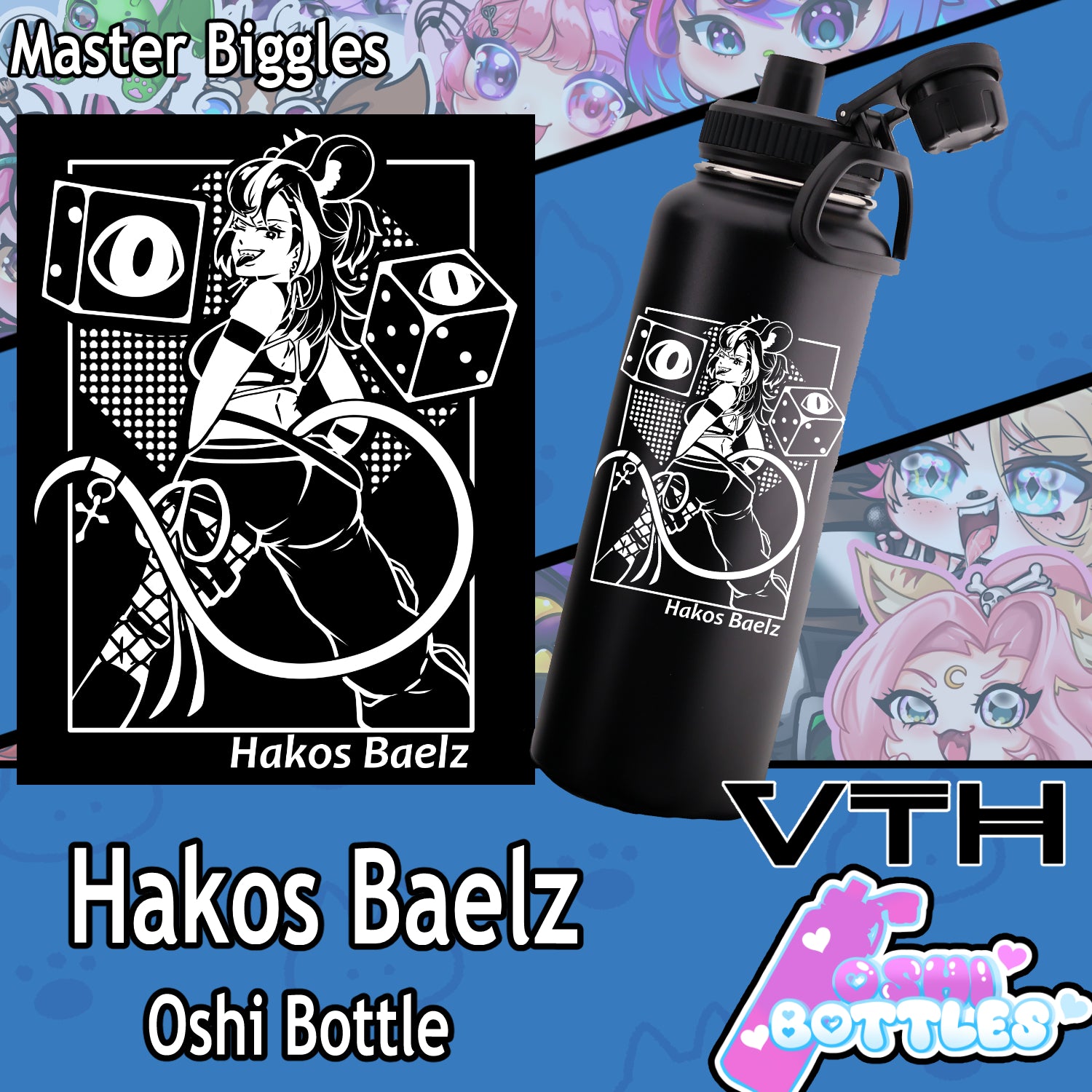 Hakos Baelz Snake Eyes Oshi Bottle - Master Biggles