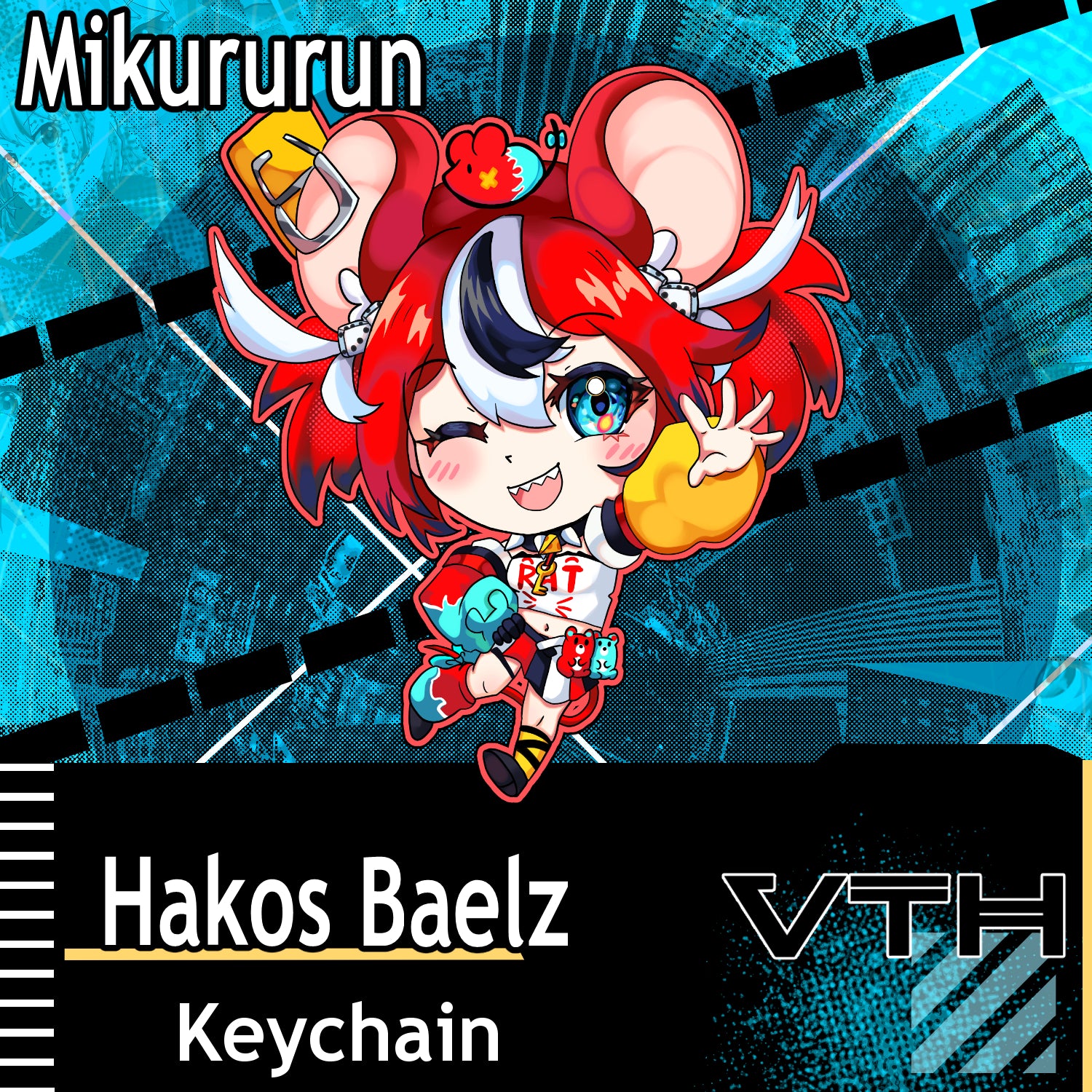 Hololive Hakos Baelz Keychain - Mikururun