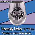 Heavenly Father Stemless Wine Glass - Master Biggles