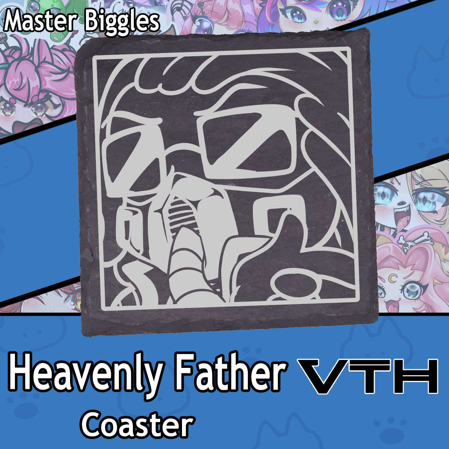 Heavenly Father Headshot Coaster - Master Biggles