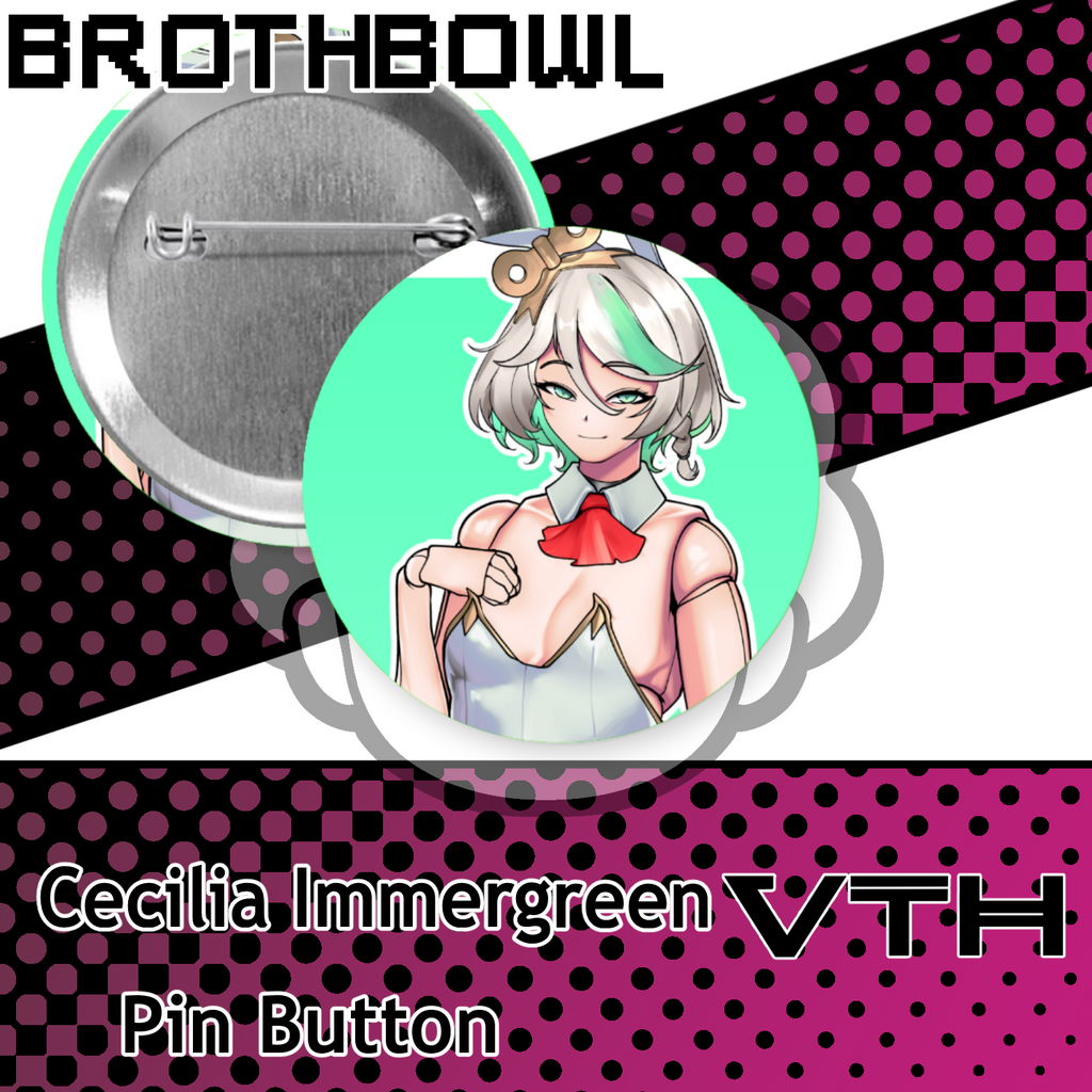 HoloLive Justice Pinback Buttons - Brothbowl