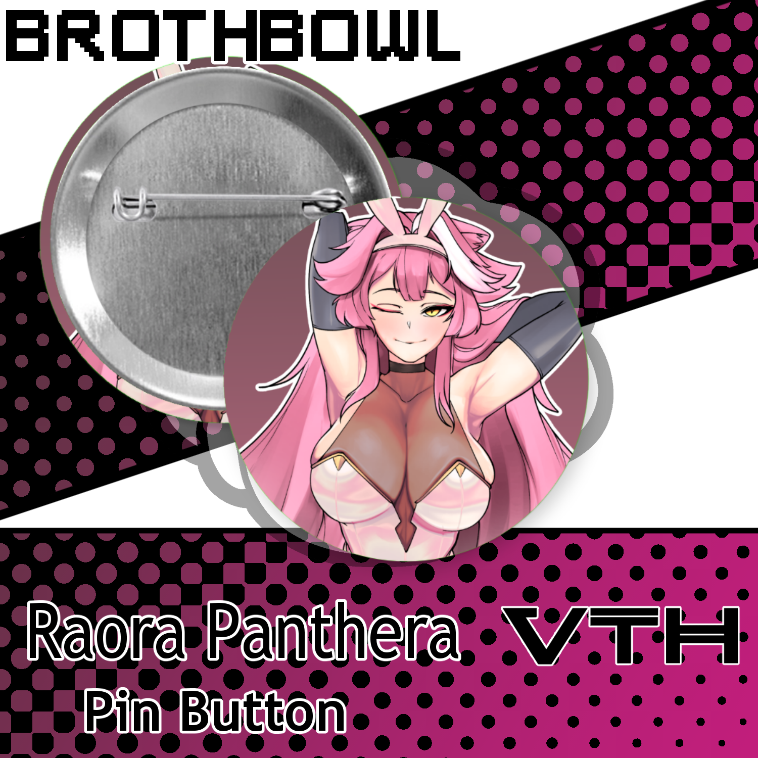 HoloLive Justice Pinback Buttons - Brothbowl