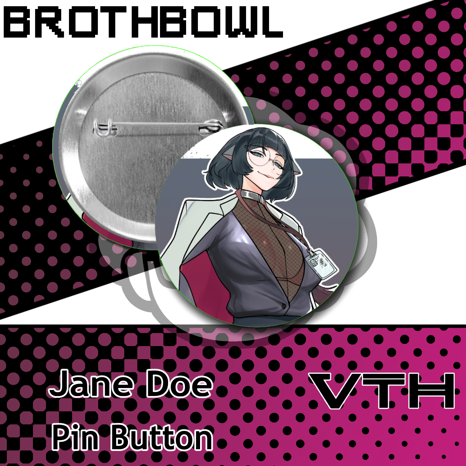 ZZZ Jane Doe Pinback Button - Brothbowl