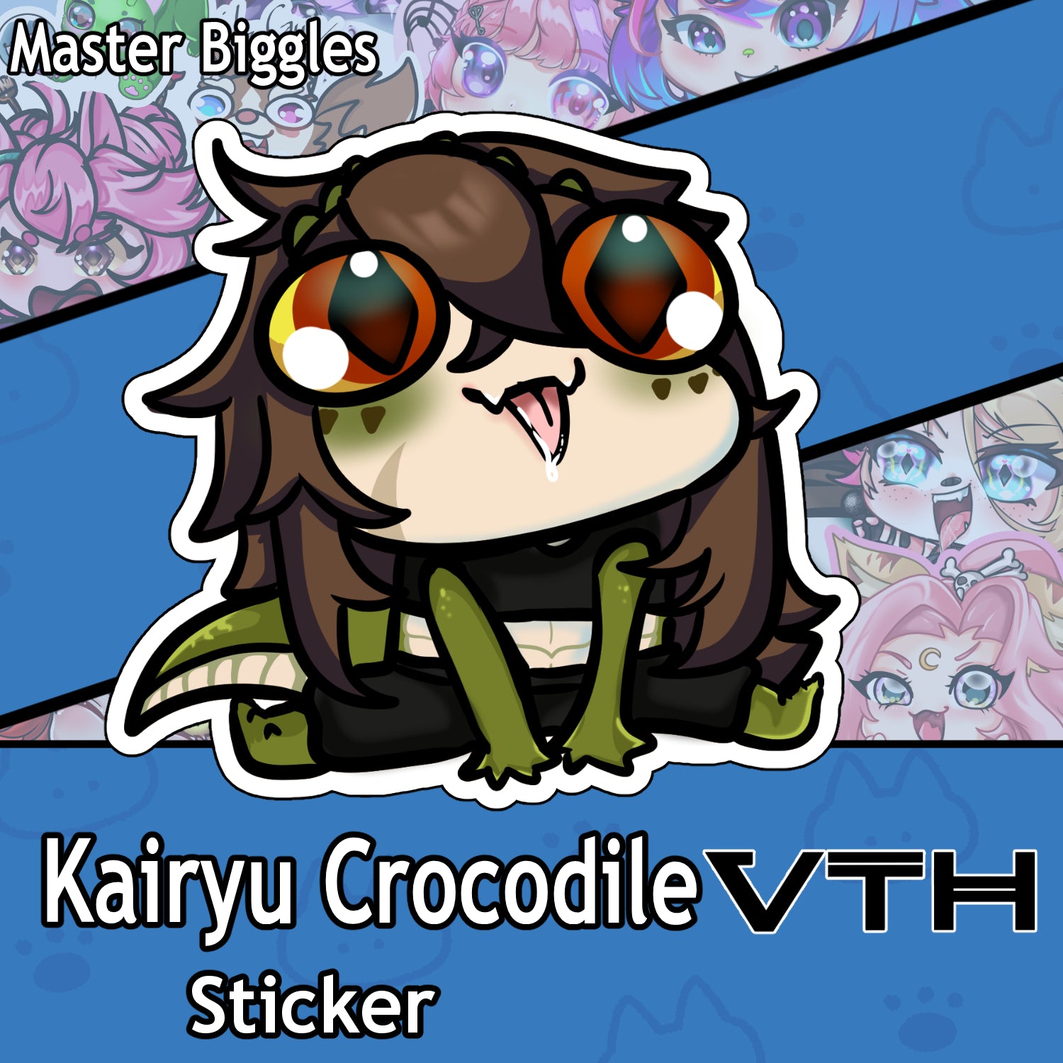 KairyuCrocodile Sit Sticker - Master Biggles