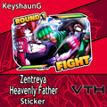 Zentreya and Heavenly Father Fight Sticker - KeyshaunG