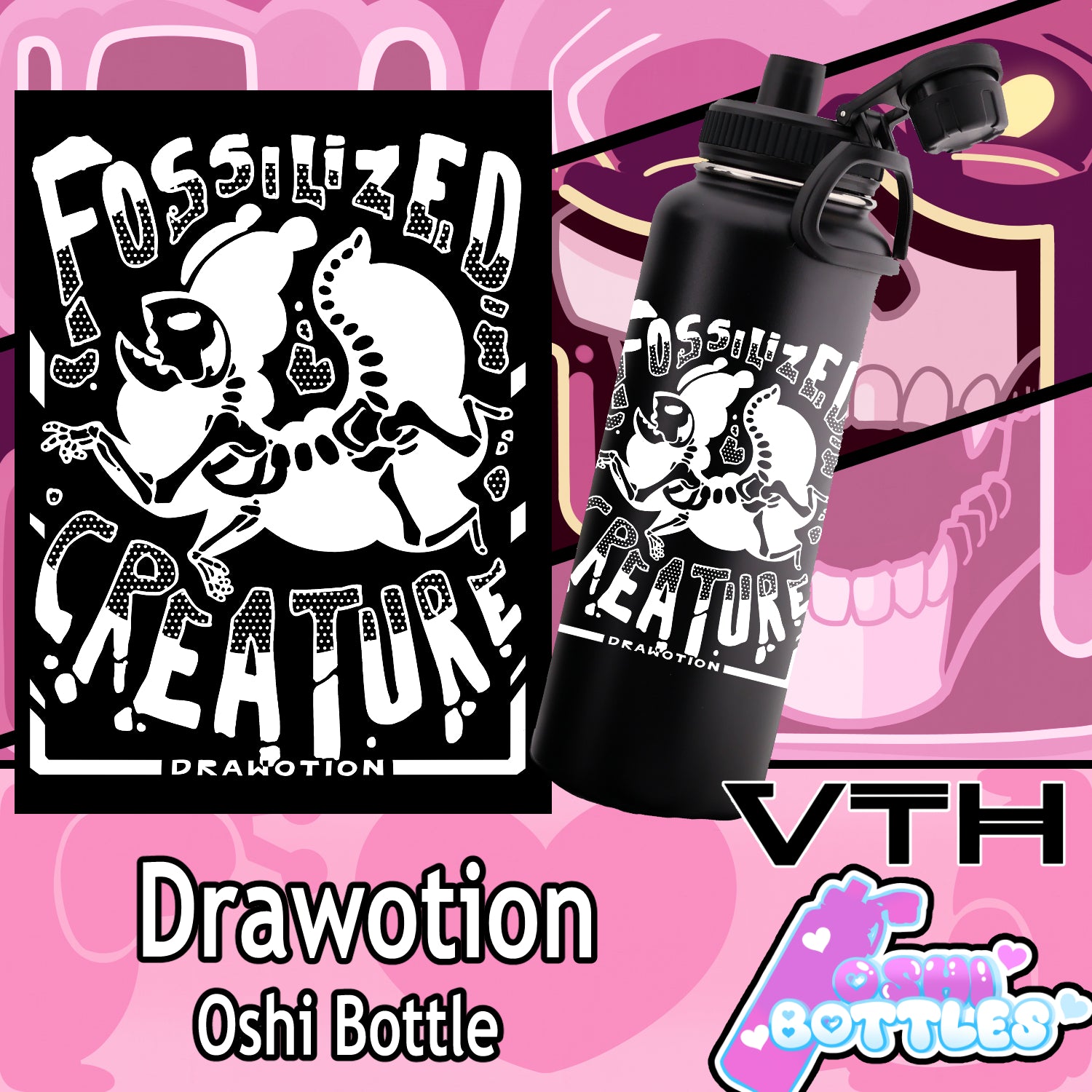 Drawotion Fossilized Creature Oshi Bottle