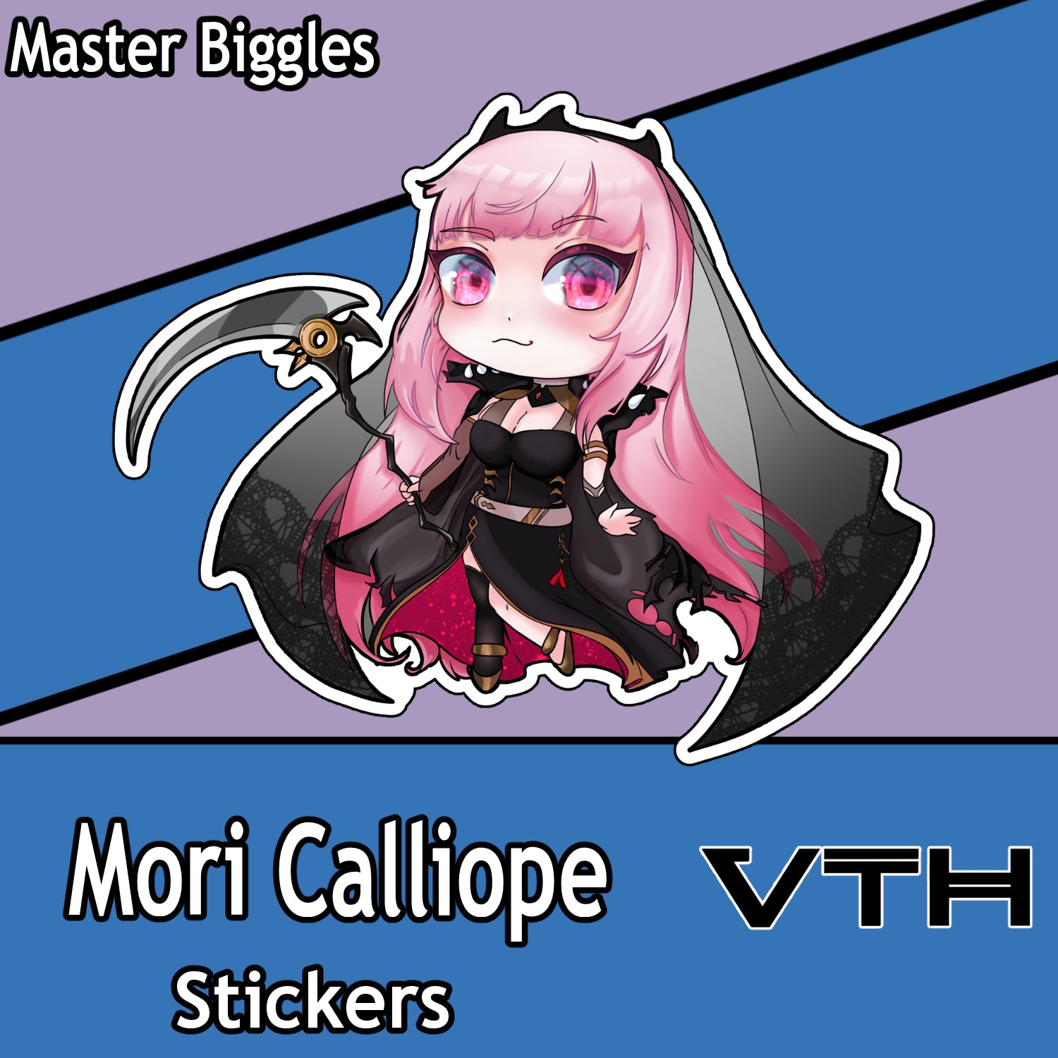Hololive Chibi Mori Calliope Sticker - Master Biggles