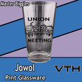 Jowol BlockHead Union Meeting Pint Glass - Master Biggles