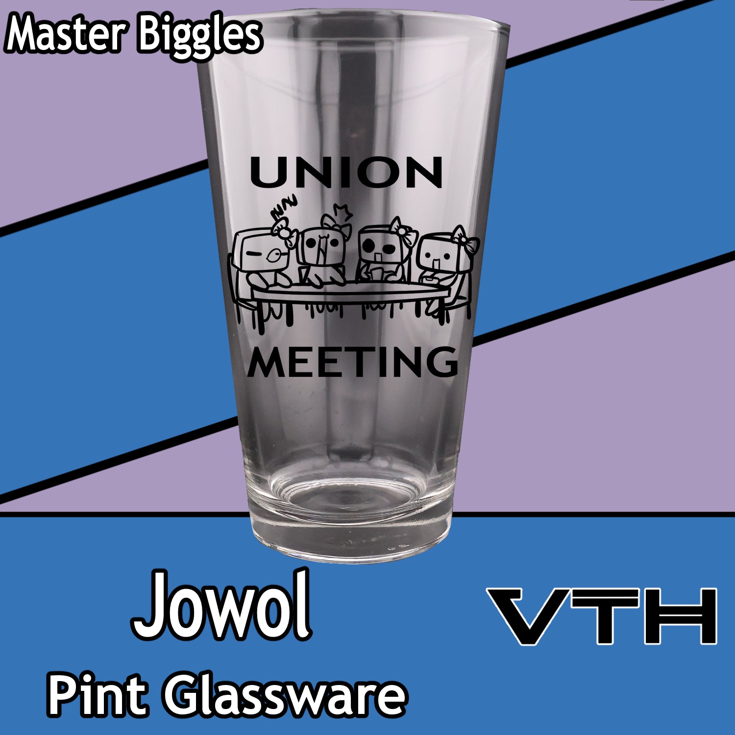 Jowol BlockHead Union Meeting Pint Glass - Master Biggles