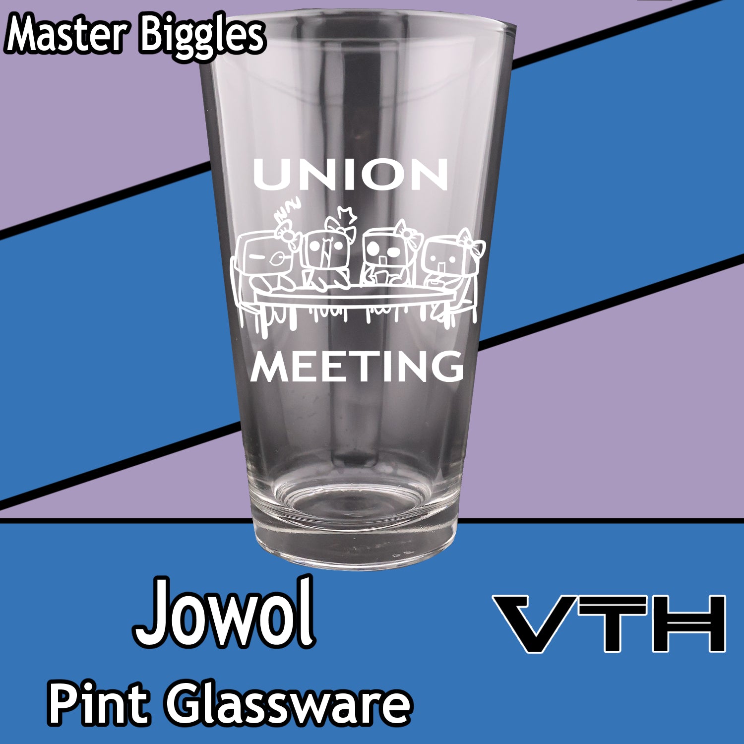 Jowol BlockHead Union Meeting Pint Glass - Master Biggles
