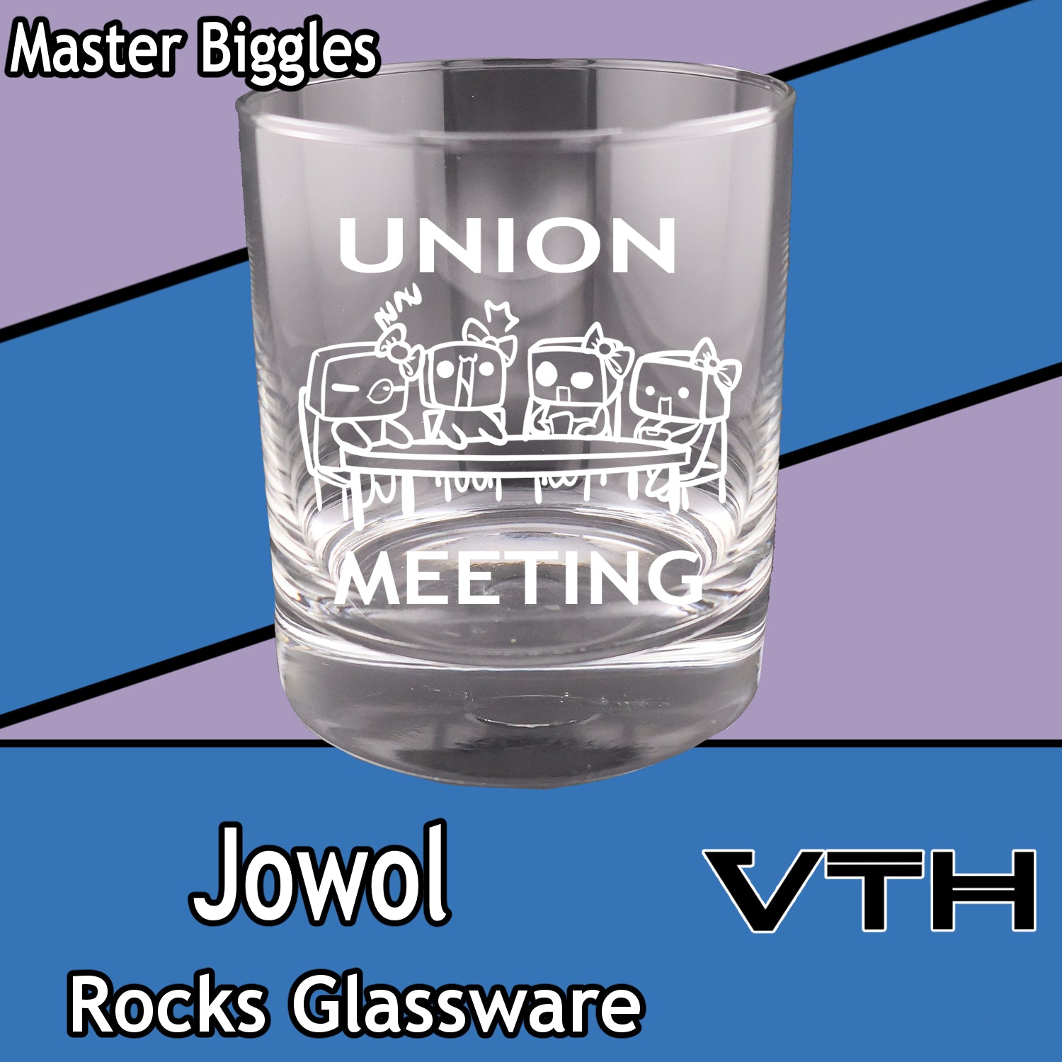 Jowol BlockHead Union Meeting Rocks Glass - Master Biggles