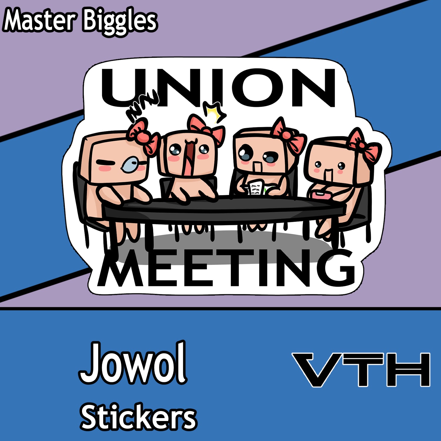 Jowol BlockHead Union Meeting Sticker - Master Biggles