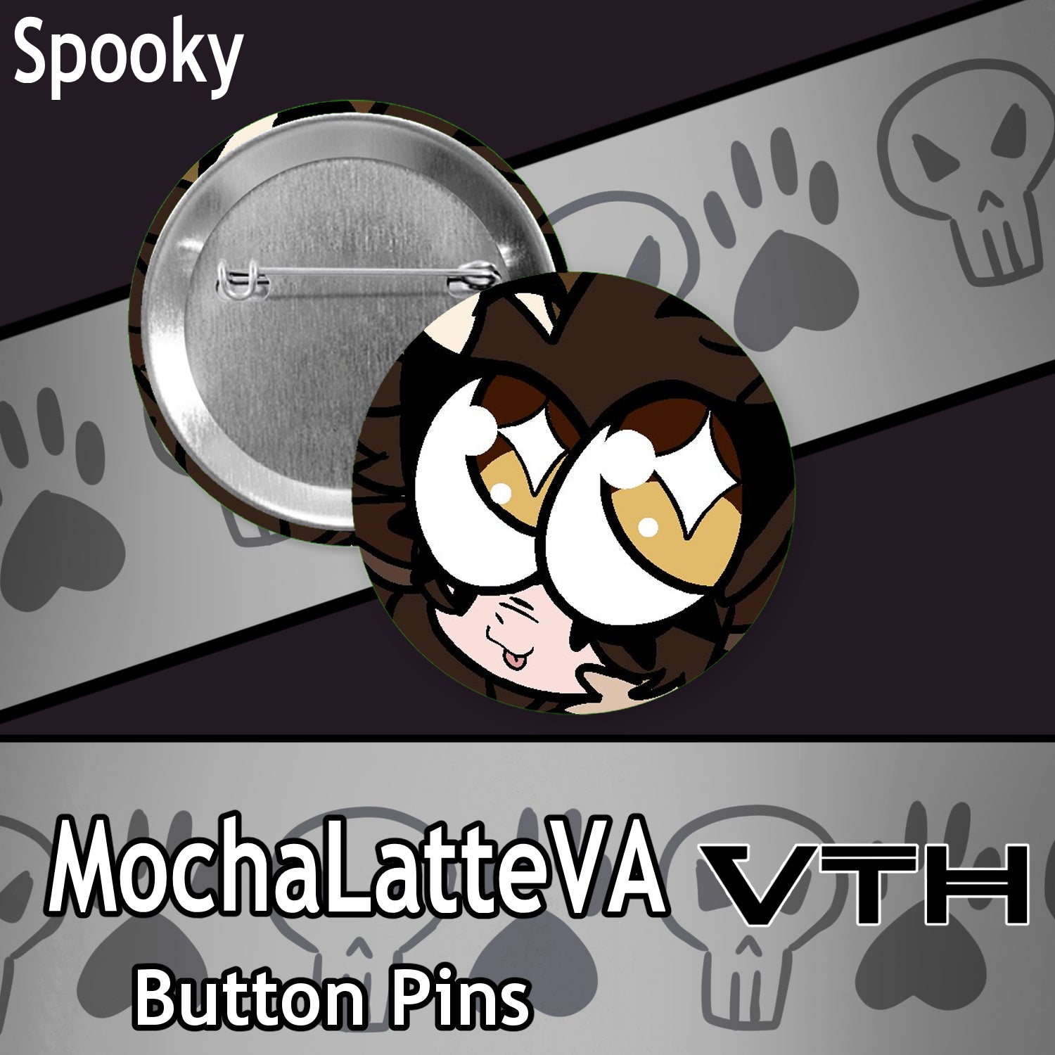 Mocha LatteVA Pinback Button - Spooky