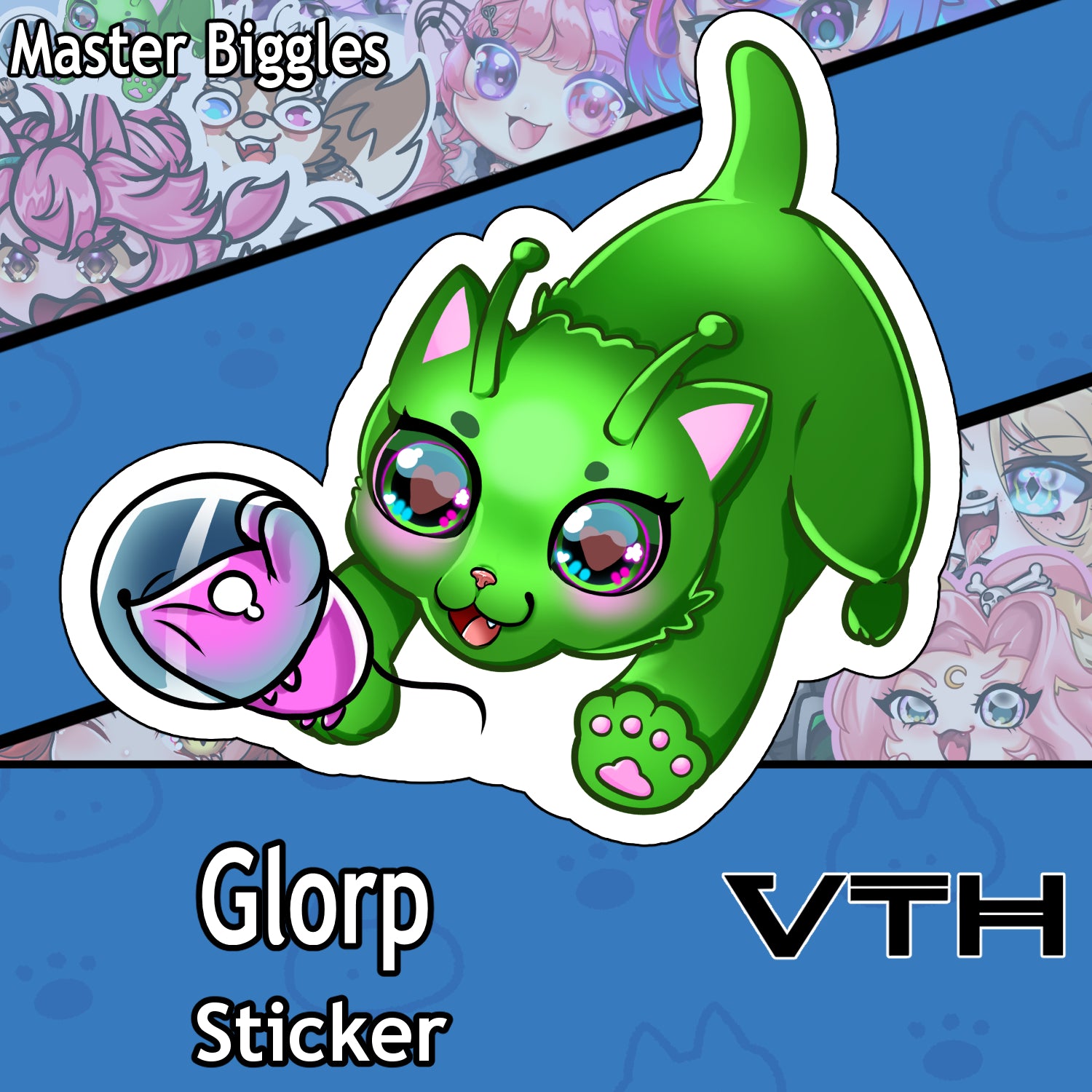 Glorp Cat Sticker - Master Biggles