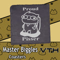 Master Biggles Proud Pisser Coaster